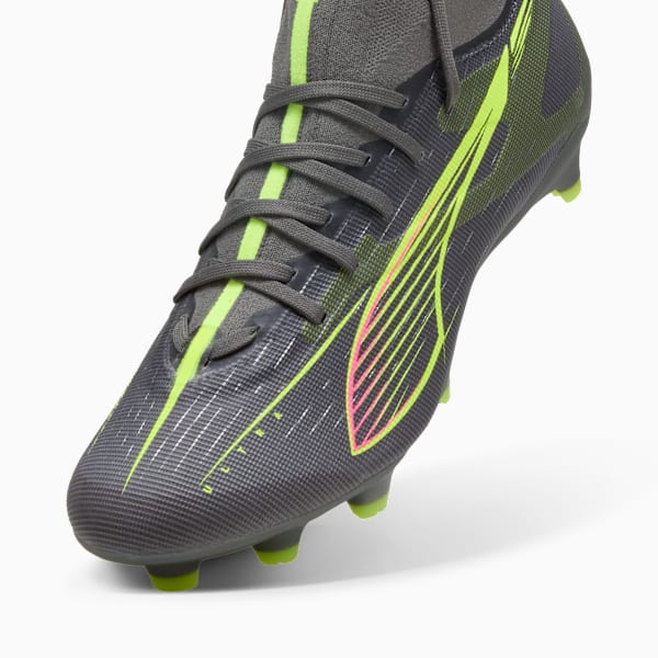 Botines de fútbol ULTRA 5 MATCH+ FG/AG para mujer, Matte Aged Silver-Yellow Alert-Puma Aged Silver, large-ARG