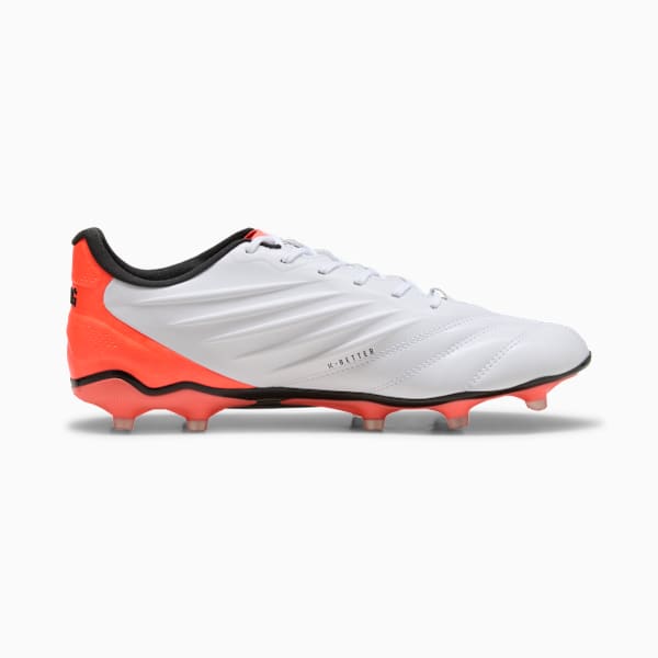 Tacos de fútbol KING PRO FG/AG, PUMA White-PUMA Silver-Glowing Red, large-MEX