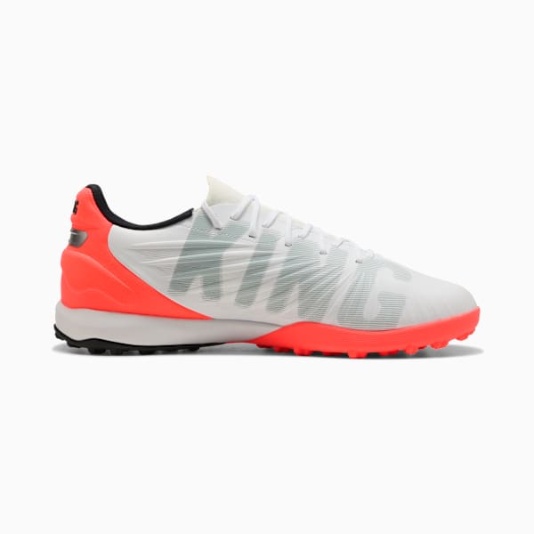 Tacos de fútbol KING MATCH TT, PUMA White-PUMA Silver-Glowing Red, large-MEX
