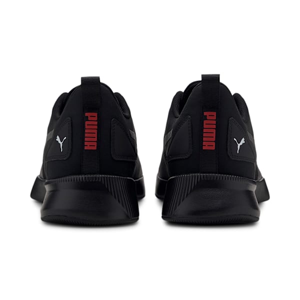 Flyer Running Shoes, Puma Black-High Risk Red, large-MEX