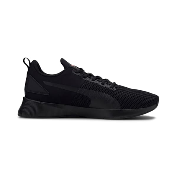 Flyer Running Shoes, Puma Black-High Risk Red, large-MEX