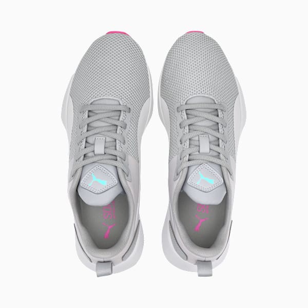 Flyer Running Shoes, Gray Violet-Luminous Pink, large-MEX