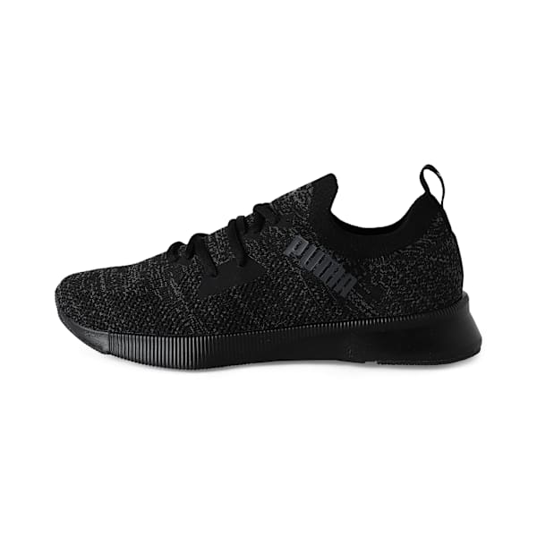 Flyer Runner Engineered Knit Men's Running Shoes, Puma Black-Asphalt, large-ZAF