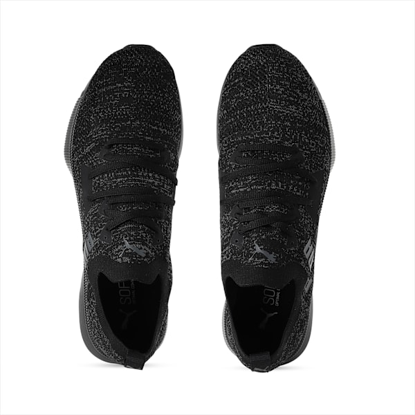 Flyer Runner Engineered Knit Men's Running Shoes, Puma Black-Asphalt, large-ZAF