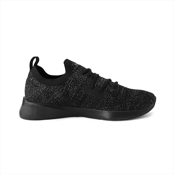 Flyer Runner Engineered Knit Men's Running Shoes, Puma Black-Asphalt, large-ZAF