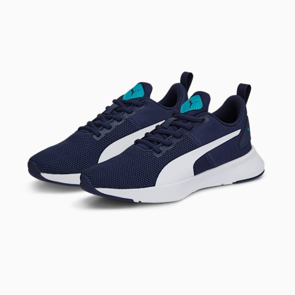 Flyer Runner Youth Trainers, Peacoat-Puma White-Deep Aqua, large-MEX