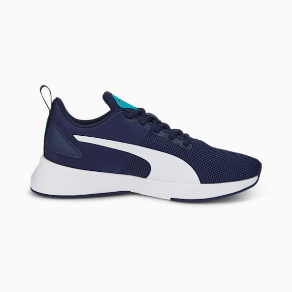 Flyer Runner Youth Trainers, Peacoat-Puma White-Deep Aqua, large-MEX