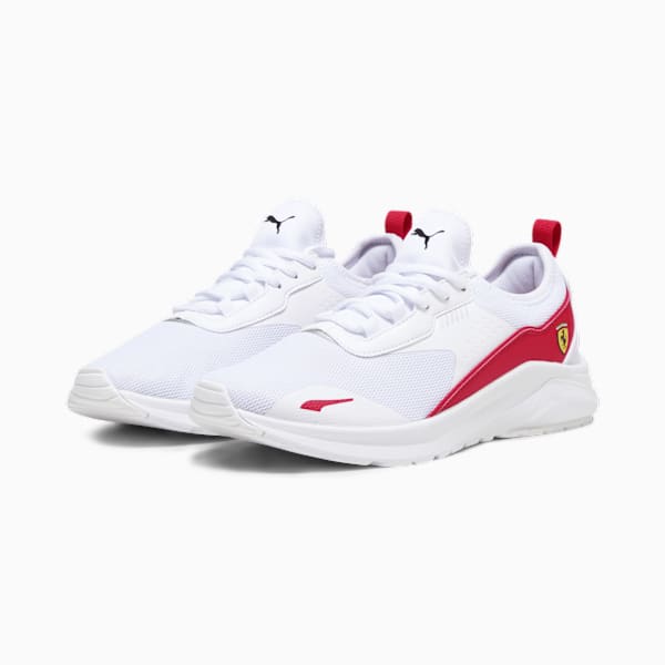 Zapatillas Ferrari Electron E, PUMA White-Rosso Corsa-PUMA White, large-ARG