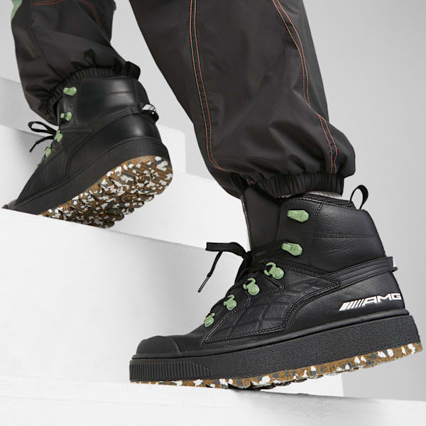 Mercedes-AMG Ren Boot, PUMA Black-Dusty Green, large-ZAF