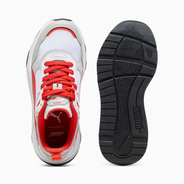 F1 Trinity Youth Sneakers, PUMA White-Pop Red, large-MEX