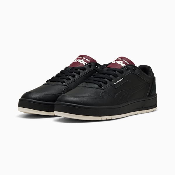 Tenis Porsche Legacy Court Classic Lux, PUMA Black-Ruby Shimmer, large-MEX