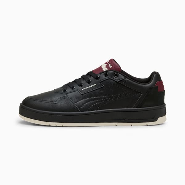 Tenis Porsche Legacy Court Classic Lux, PUMA Black-Ruby Shimmer, large-MEX
