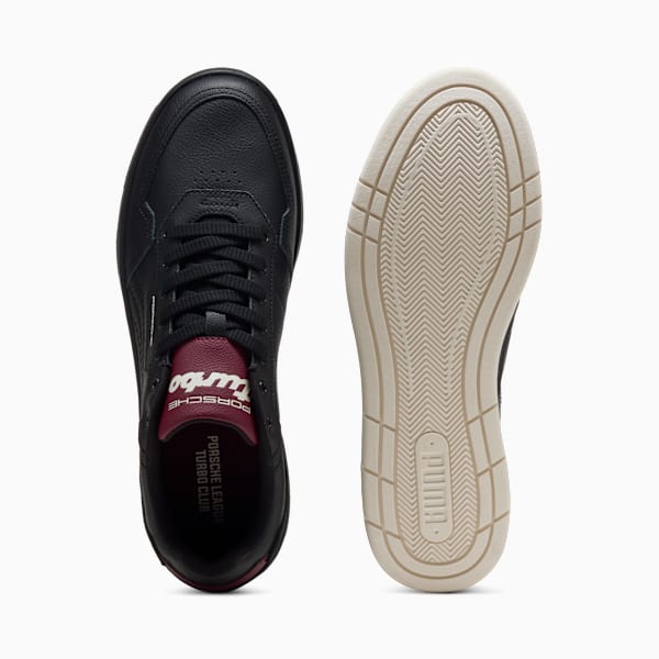 Tenis Porsche Legacy Court Classic Lux, PUMA Black-Ruby Shimmer, large-MEX