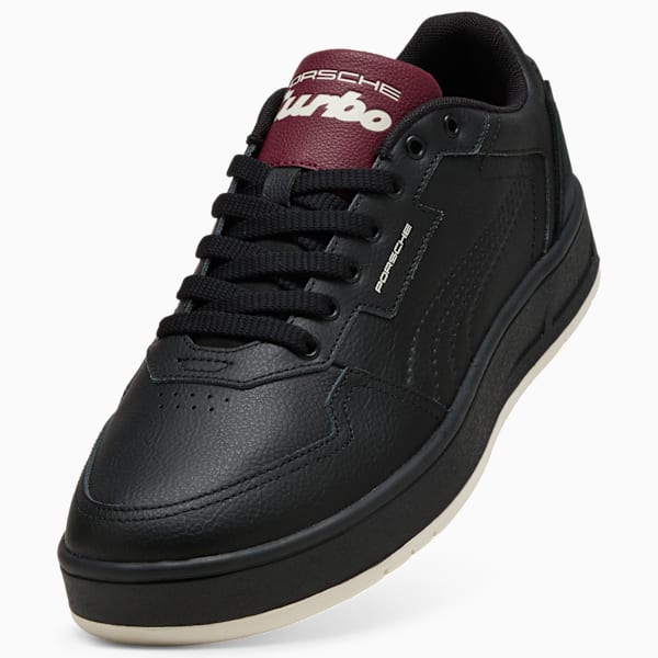 Tenis Porsche Legacy Court Classic Lux, PUMA Black-Ruby Shimmer, large-MEX