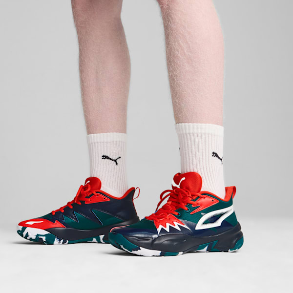 Zapatillas de basketball Genetics, Club Navy-Cold Green-For All Time Red, large-ARG