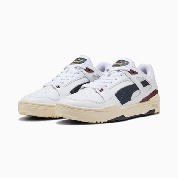 Slipstream G Golf Shoes, PUMA White-Deep Navy-Ruby Shimmer, large-ZAF