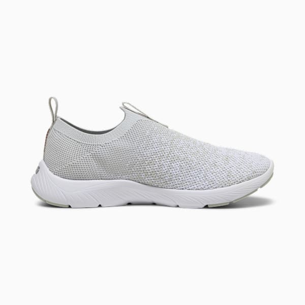 Softride Remi Slip-on Knit Women's Running Shoe, Ash Gray-PUMA White-Rose Gold, large-MEX