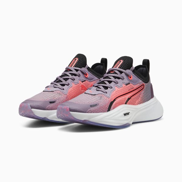 Zapatillas de entrenamiento PWR NITRO™ SQD 2 para mujer, Pale Plum-Sunset Glow-PUMA White, large-ARG
