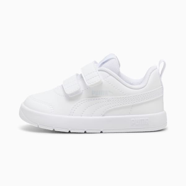 Tenis Courtflex V3 para bebés, PUMA White-PUMA White-Silver Mist, large-MEX
