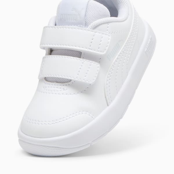 Tenis Courtflex V3 para bebés, PUMA White-PUMA White-Silver Mist, large-MEX