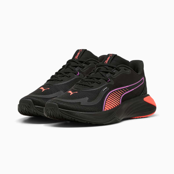 PWR Hybrid Training Shoes, PUMA Black-Glowing Red-Pure Magenta, large-MEX