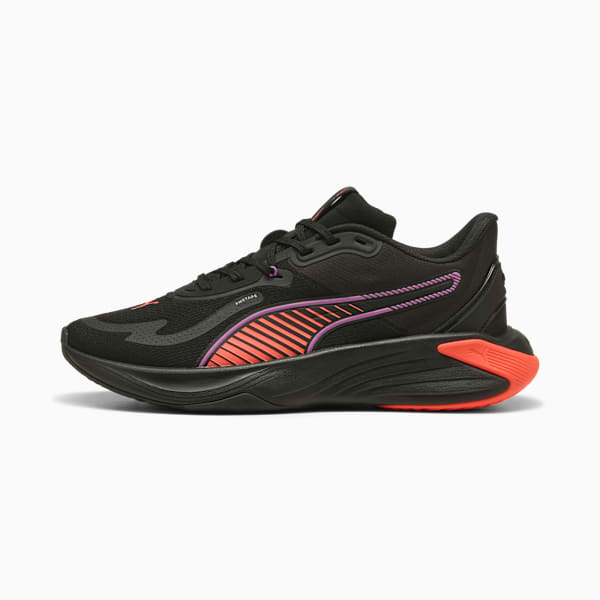 PWR Hybrid Training Shoes, PUMA Black-Glowing Red-Pure Magenta, large-MEX