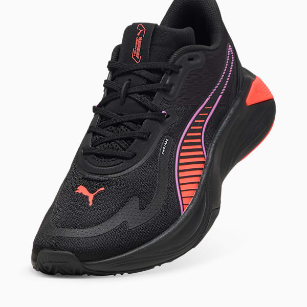 PWR Hybrid Training Shoes, PUMA Black-Glowing Red-Pure Magenta, large-MEX