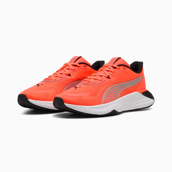 PWR Hybrid Training Shoes, Glowing Red-Gray Echo-PUMA Black, large-MEX