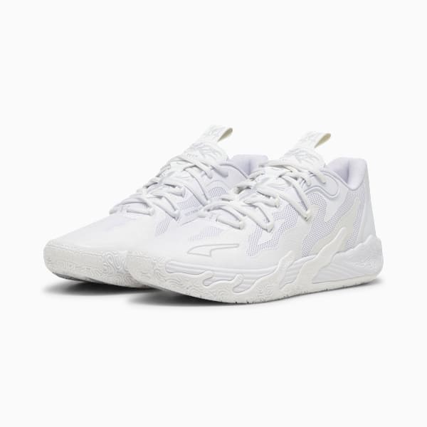 Zapatillas de Basket MB.03 Lo, PUMA White-Gray Fog, large-ARG