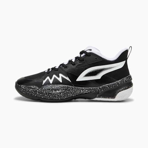 Zapatillas de basketball Genetics Speckle unisex, PUMA Black-PUMA White, large-ARG