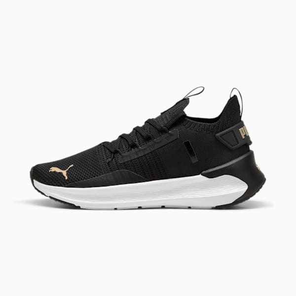 SOFTRIDE Symmetry Fuzion Running Shoes Women, PUMA Black-PUMA Gold, large-MEX