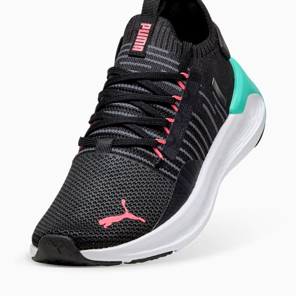 Zapatillas de running SOFTRIDE Symmetry Fuzion para mujer, PUMA Black-Aquatic-Peach Frost, large-ARG