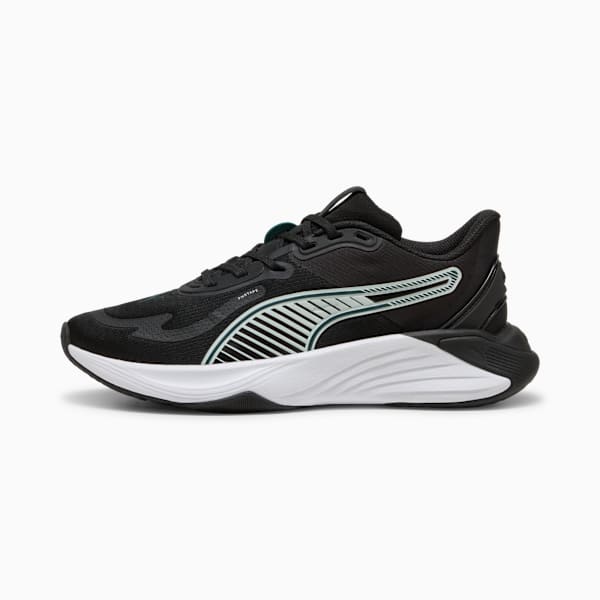 PWR Hybrid Training Shoes Women, PUMA Black-Sage Frost-Green Terrain, large-ZAF