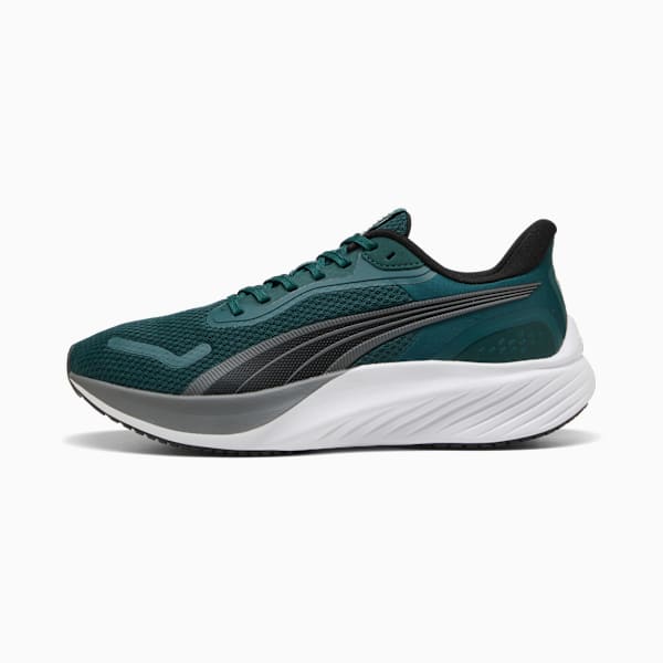 Pounce Lite Running Shoes, Green Terrain-PUMA Black, large-MEX