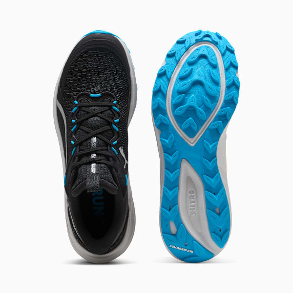Electrify NITRO™ 4 Trail Running Shoes Men, PUMA Black-Speed Blue-Feather Gray, large-ZAF
