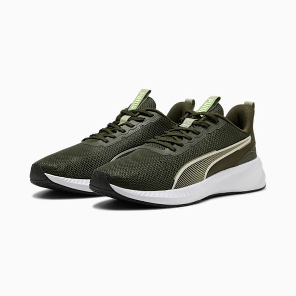 Flyer Lite 3 Running Shoes, Dark Olive-PUMA White-Fizzy Light, large-ZAF