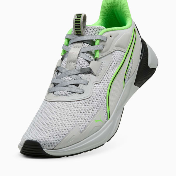 Disperse XT 4 Training Shoes, Glacial Gray-PUMA Black-Green Glare, large-MEX