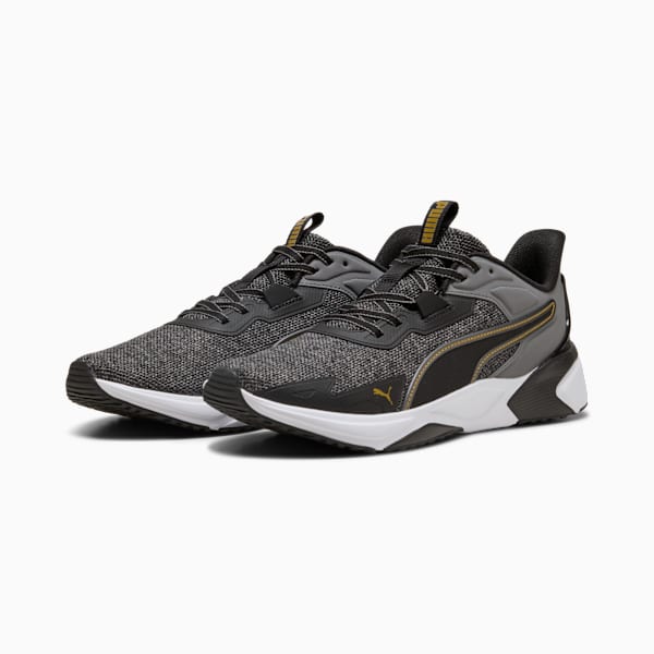 Tenis de entrenamiento Disperse XT 4 Knit, PUMA Black-Cool Dark Gray-Matte Gold, large-MEX