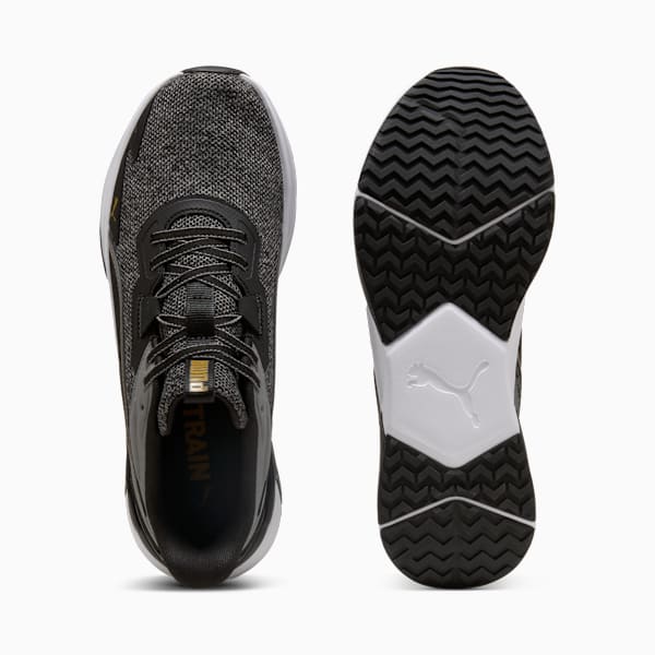 Tenis de entrenamiento Disperse XT 4 Knit, PUMA Black-Cool Dark Gray-Matte Gold, large-MEX