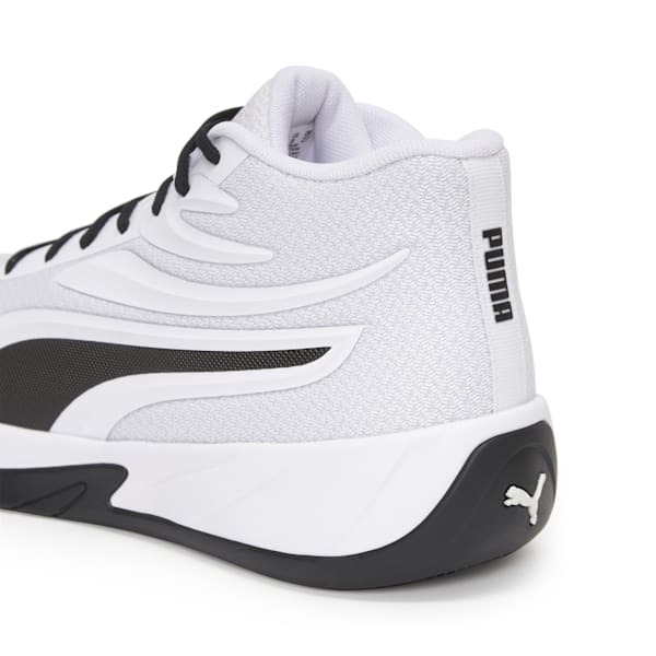 Zapatillas de basketball Court Pro unisex, PUMA White-PUMA Black, large-ARG