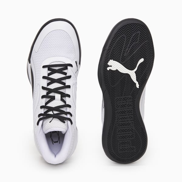 Zapatillas de basketball Court Pro unisex, PUMA White-PUMA Black, large-ARG