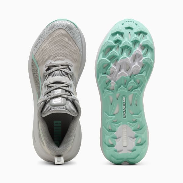 Voyage NITRO™ 4 Running Shoes Women, Feather Gray-Mint Melt-PUMA Silver, large-MEX