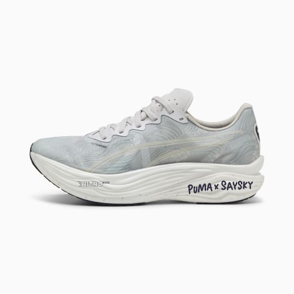 Tenis running Deviate NITRO Elite 3 PUMA x SAYSKY para hombre, Cool Light Gray-New Navy, large-MEX