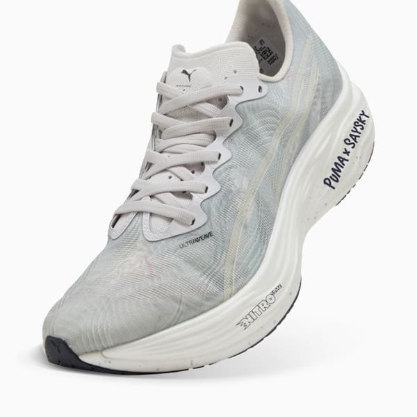 Tenis running Deviate NITRO Elite 3 PUMA x SAYSKY para hombre, Cool Light Gray-New Navy, large-MEX