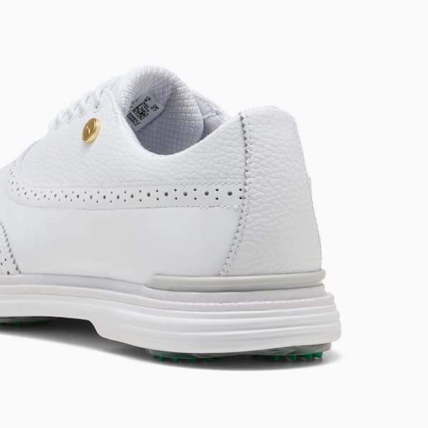 PUMA Royale Wingtip Golf Shoes Men, PUMA White-Vapor Gray-Grassy Green, large-ZAF