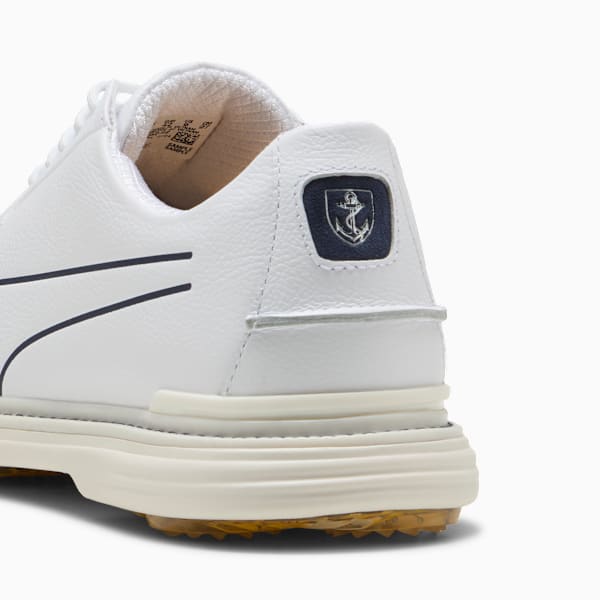 Royale Single Malt Golf Shoes Men, PUMA White-Deep Navy-Gold, large-ZAF