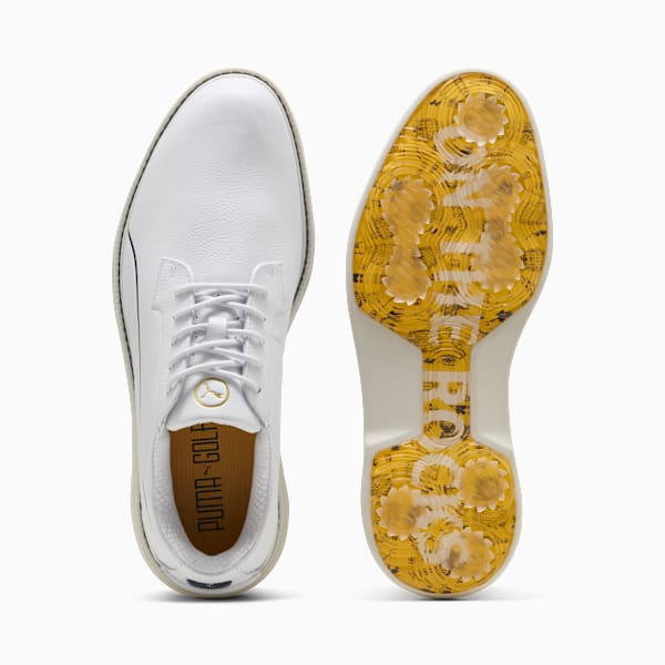 Royale Single Malt Golf Shoes Men, PUMA White-Deep Navy-Gold, large-ZAF