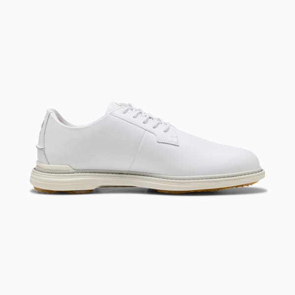 Royale Single Malt Golf Shoes Men, PUMA White-Deep Navy-Gold, large-ZAF