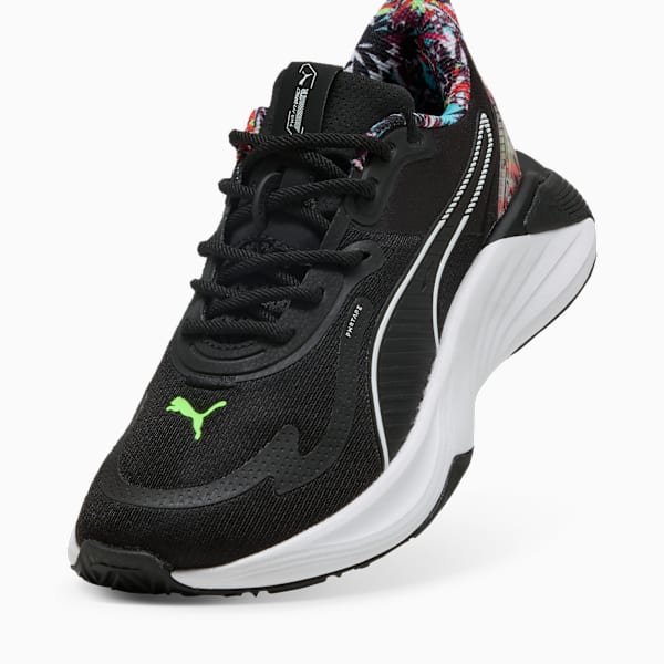 PWR Hybrid Tropical All-Over Print Training Shoes Women, PUMA Black-Aquatic-PUMA White, large-ZAF