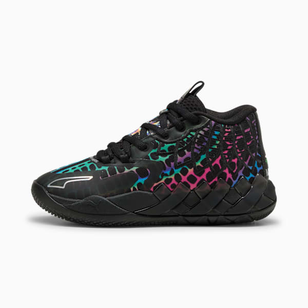 Tenis PUMA HOOPS x TORTUGAS NINJA MB.01 Baxter, PUMA Black-PUMA Red, large-MEX